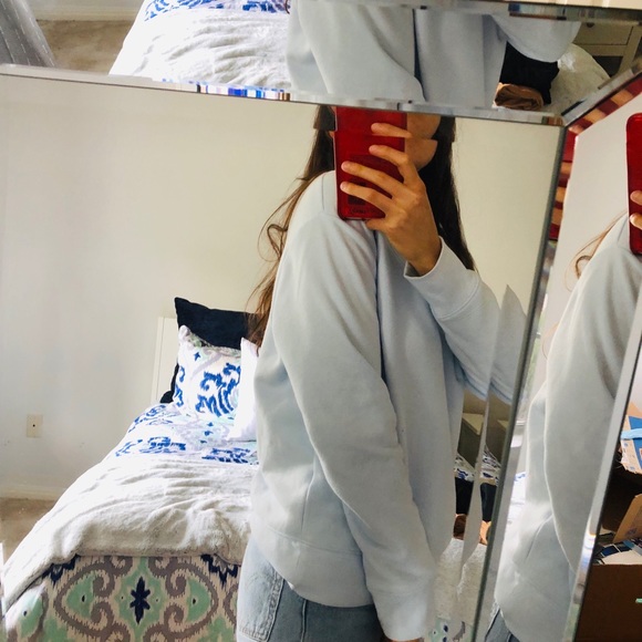 Baby Blue V-Neck Sweatshirt - Picture 2 of 3